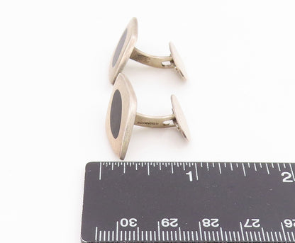 DENMARK 925 Silver Vintage Smooth Two Tone Diamond Shape Cufflinks  TR3148