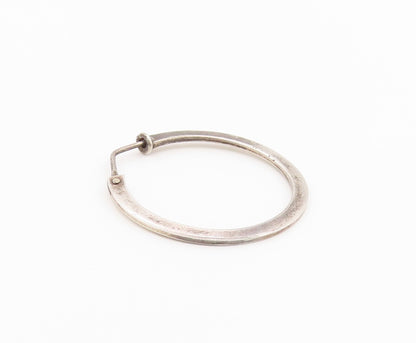 925 Sterling Silver Vintage Earrings Minimalist Tapered Statement Hoops  EG14477