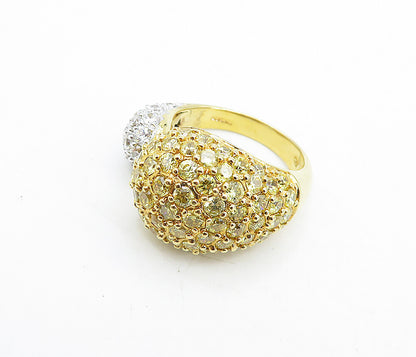925 Sterling Silver  Cubic Zirconia & Peridot Stars Band Ring Sz 9.5  RG5251