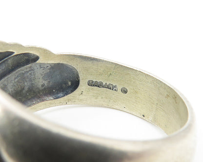 KABANA 925 Sterling Silver  Vintage Shiny Dome Band Ring Sz 10  RG11375