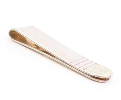 925 Sterling Silver Vintage Money Clip Solid Brick Wall Carved  TR3868