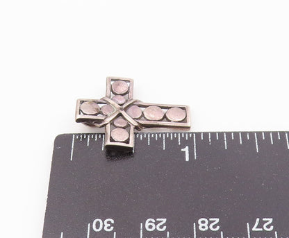 925 Sterling Silver  Vintage Petite Wrapped Religious Cross Pendant  PT16116
