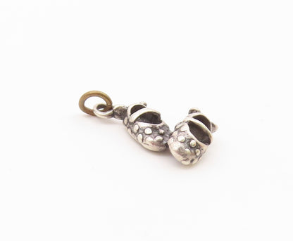925 Sterling Silver Vintage Petite Pair Of Mary Jane Shoes Pendant PT17746