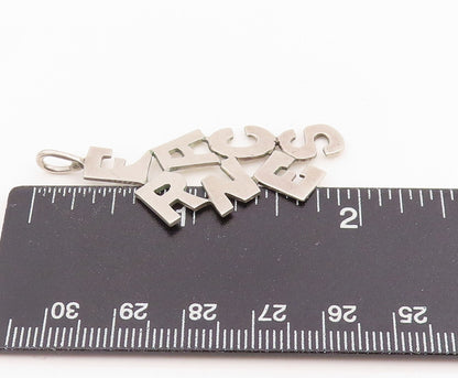 925 Sterling Silver Vintage Pendant Monogram Nameplate Collection Charm  PT25616