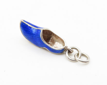 925 Sterling Silver  Vintage Petite Enamel Coated Pointed Shoe Pendant  PT8214