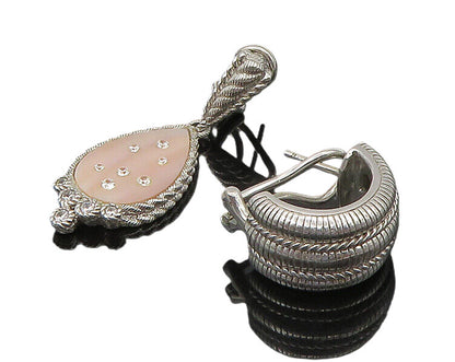 JUDITH RIPKA 925 Sterling Silver Vintage Multi Stone Lot Single Earrings EG11319