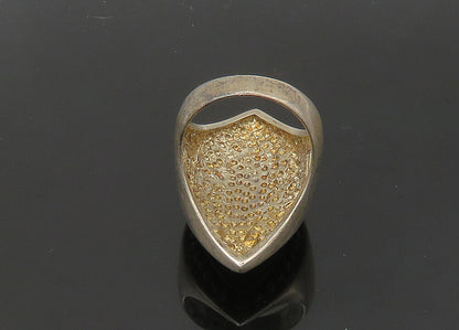925 Sterling Silver  Vintage Turquoise Pointed Oval Cocktail Ring Sz 9 RG21386