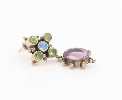 925 Sterling Silver Vintage Earrings Amethyst & Gemstone Single Pieces  EG14300