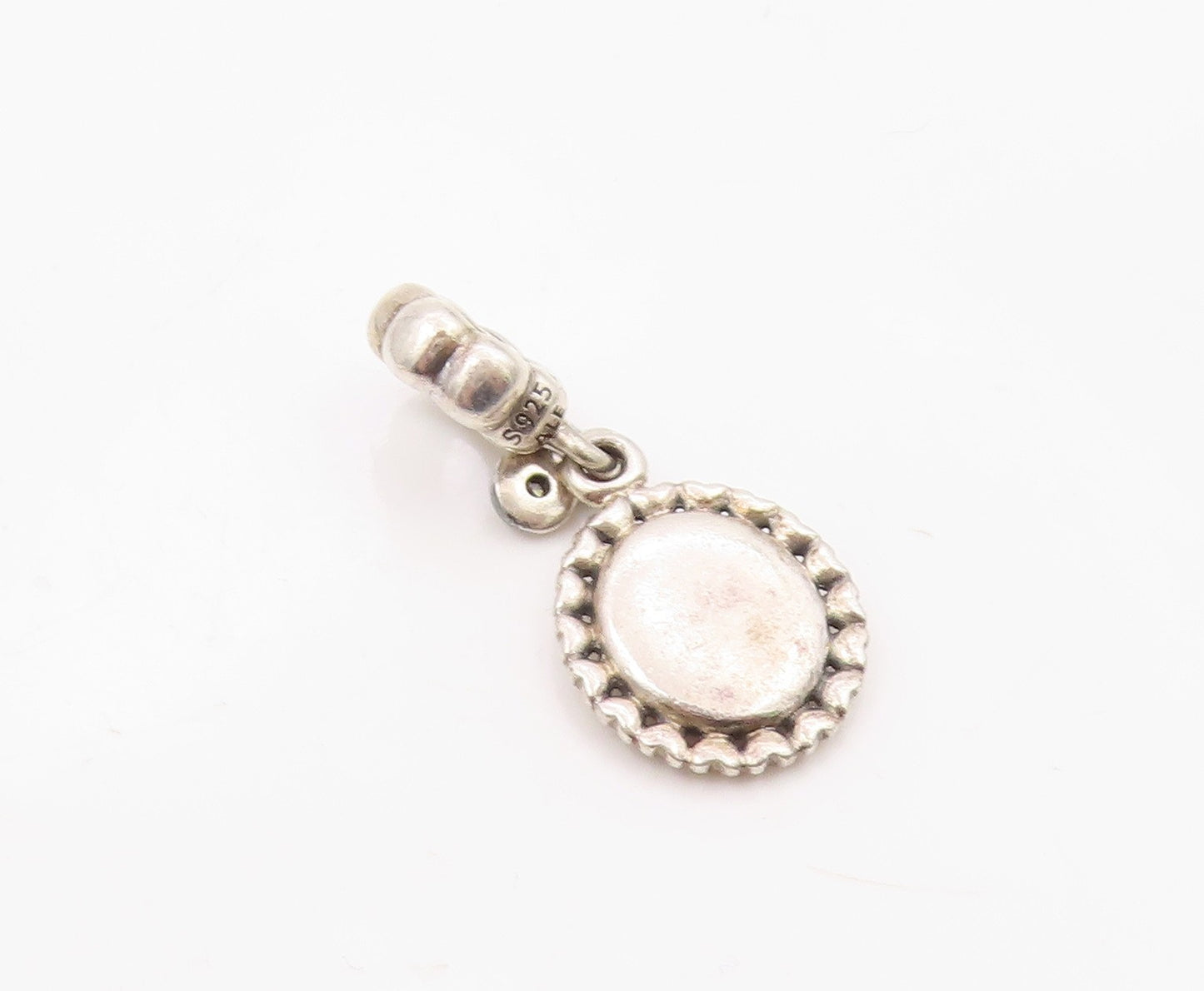 PANDORA 925 Sterling Silver  Vintage Petite Topaz Grandmother Pendant  PT19215