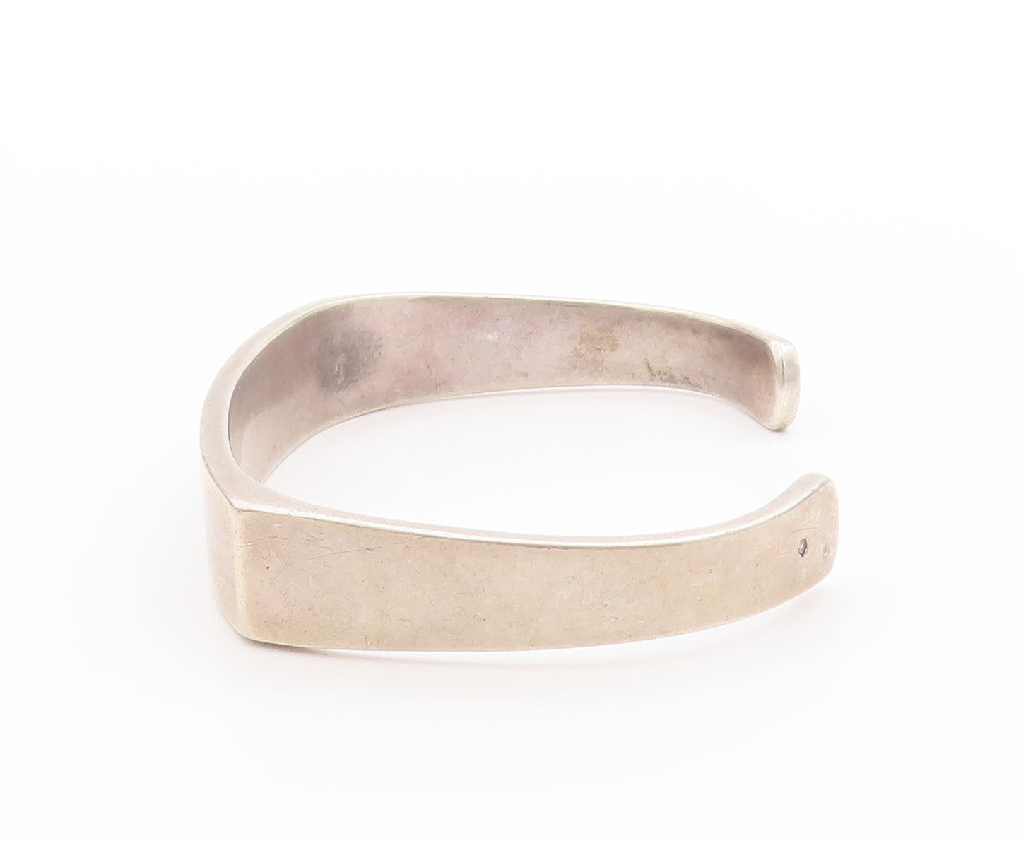 925 Sterling Silver Vintage Bracelet EUROPE Minimalist Polished Cuff  BT11365