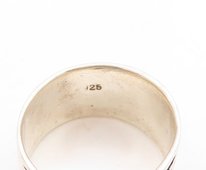 925 Sterling Silver Vintage Ring Minimalist Celtic Design Grooved  Sz 7  RG31295