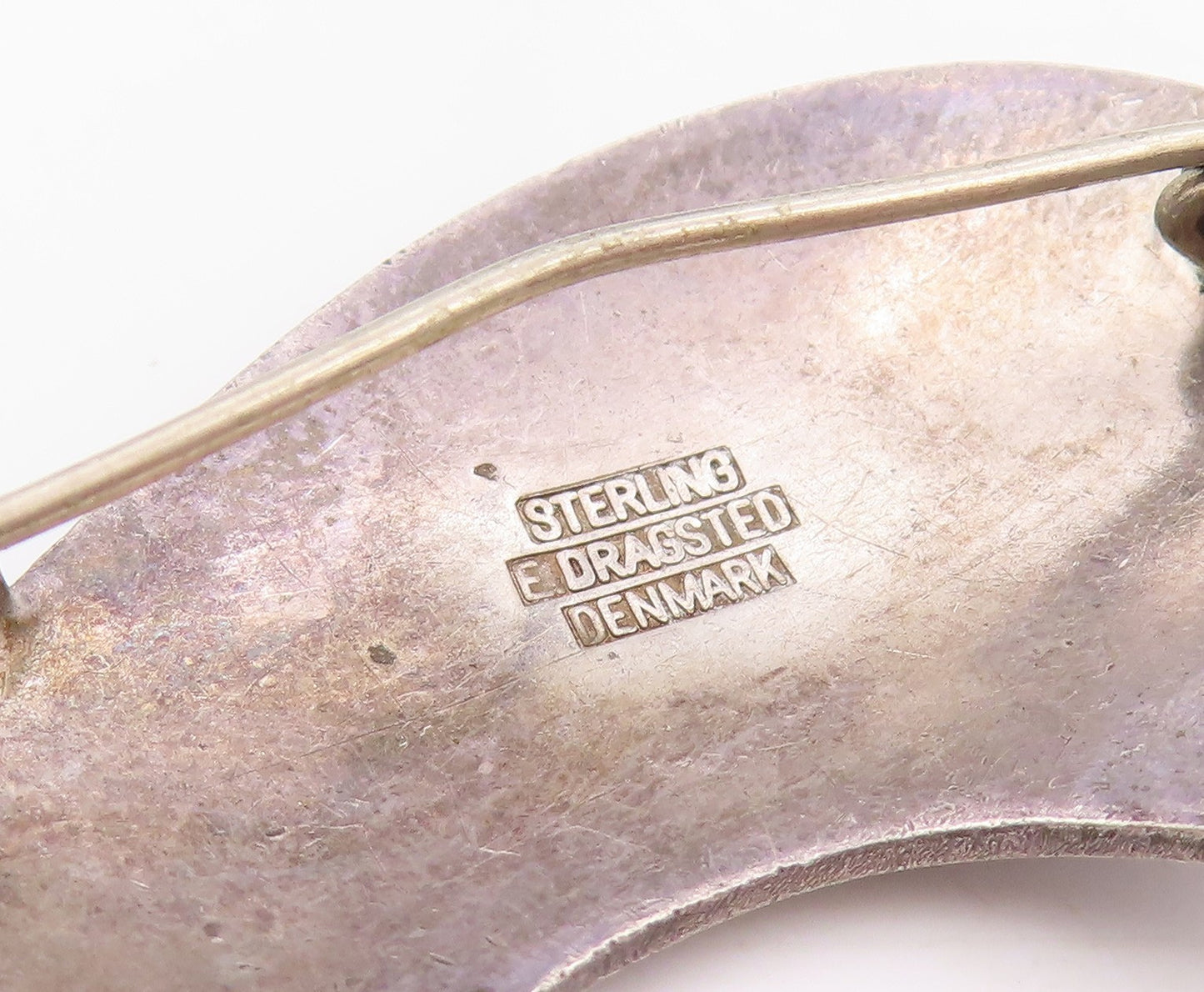925 Sterling Silver Vintage Brooch DRAGSTED DENMARK Curved Blade Pin  BP12008