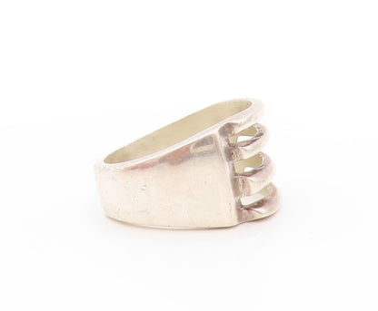 925 Sterling Silver Vintage Ring Minimalist Cutout Tod Design  Sz 7  RG33006
