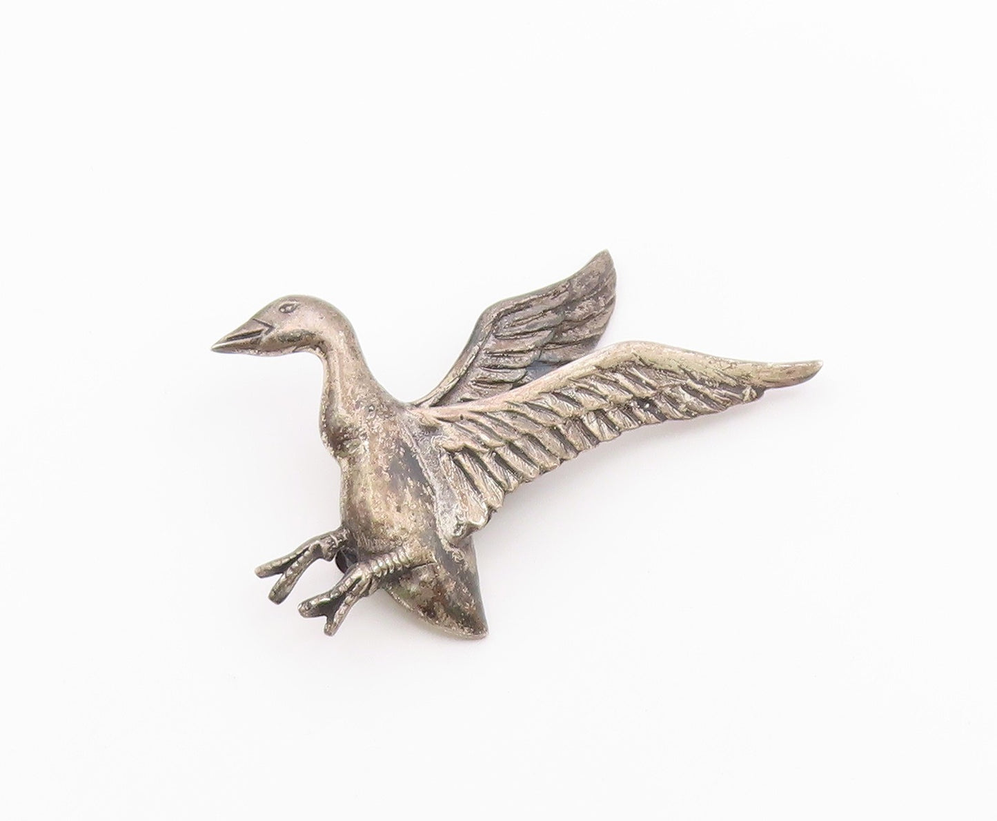 DANECRAFT 925 Sterling Silver  Vintage Antique Bird Motif Brooch Pin  BP8018