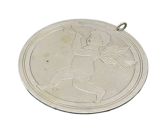 S. KIRKLAND & SON 925 Silver  Vintage Baby Angel With Horn Pendant  PT18932