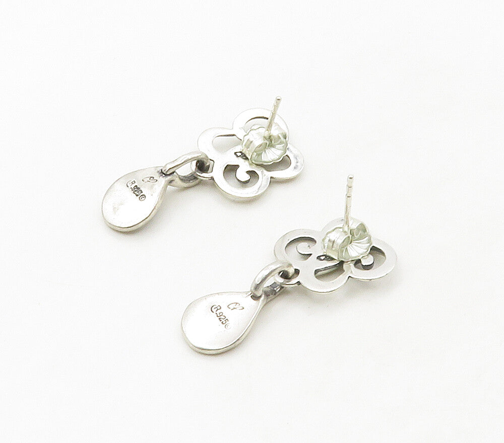 CAROLYN POLLACK RELIOS 925 Silver  Vintage Butterfly Drop Earrings  EG8504