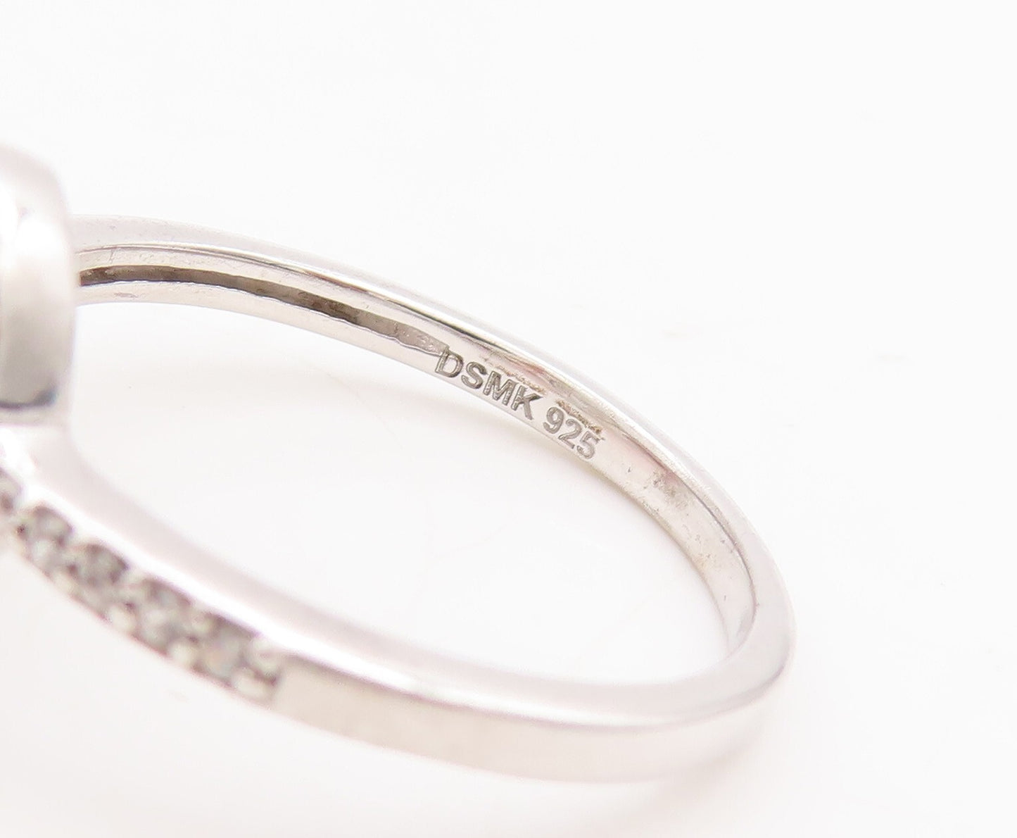 925 Sterling Silver Vintage Ring Minimalist Oval Cut Topaz  Sz 7  RG29413