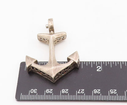 925 Sterling Silver Vintage Pendant ESPO SIG Classic Nautical Anchor  PT25548
