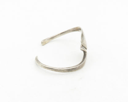 MEXICO 925 Silver  Vintage Smooth Modernist Design Cuff Bracelet  BT4689