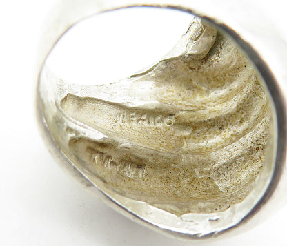 MEXICO 925 Sterling Silver  Vintage Shiny Concave Dome Band Ring Sz 5.5 RG4835