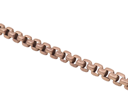 925 Sterling Silver  Vintage Box Chain 3D Bracelet  BT9807