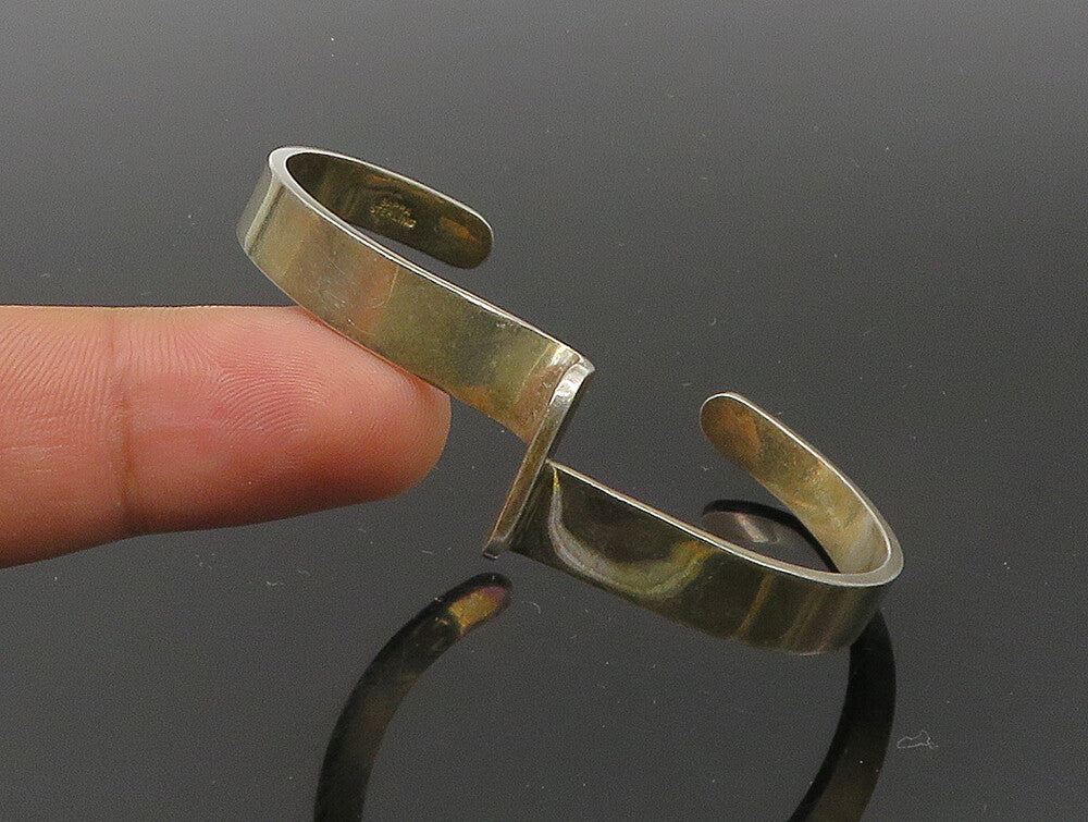 BARRA 925 Sterling Silver  Vintage Shiny Smooth Petite Cuff Bracelet  BT1388