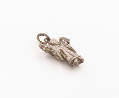 925 Sterling Silver Vintage Pendant Celestial Guardian Angel Charm  PT24811