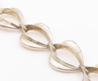 925 Sterling Silver Vintage Bracelet BAYANIHAN Designer Leaf Cut Design  BT10517