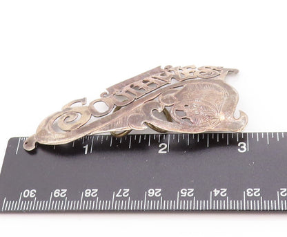 925 Sterling Silver Vintage Pendant Dark Tone Southwest Gilded Cannon  PT25136