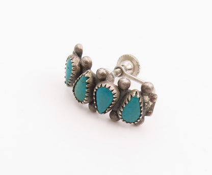 925 Sterling Silver Vintage Earrings NAVAJO Turquoise Single Pieces  EG14302
