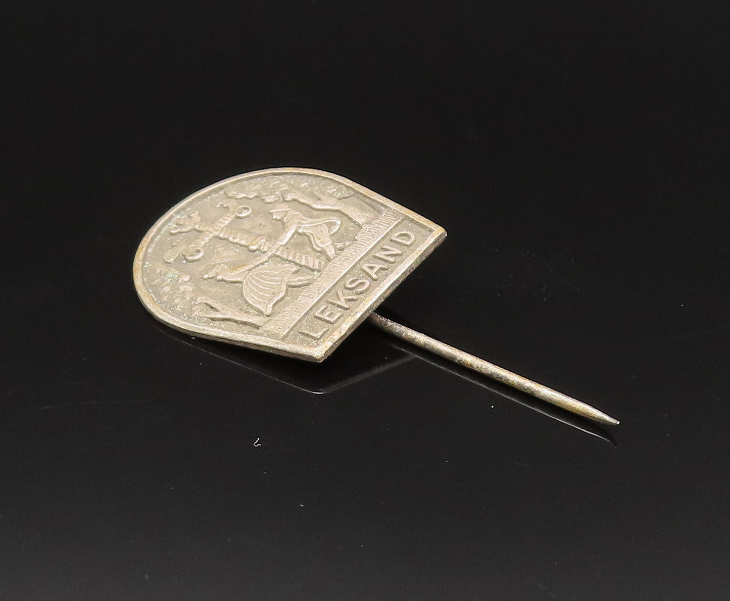 925 Sterling Silver  Vintage Antique Leksand Couple Dancing Lapel Pin  TR3339