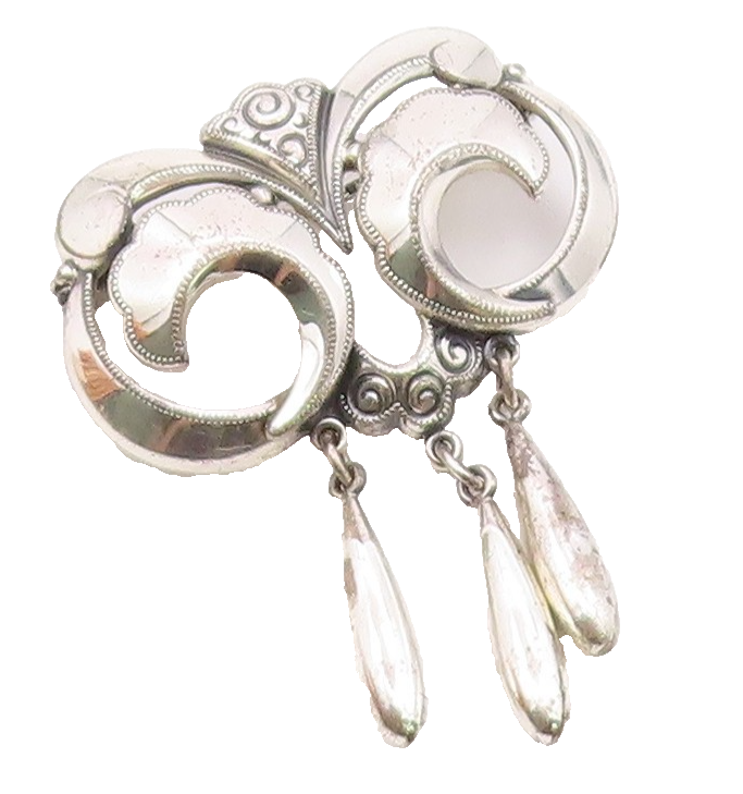 KORDES LICHTENFELS GERMANY 925 Silver  Vintage Multi Spiral Brooch Pin  BP9663