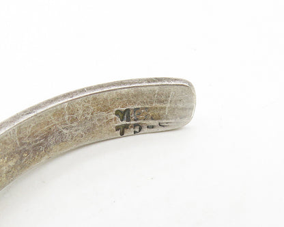MEXICO 925 Sterling Silver  Vintage Swirl Bypass Design Cuff Bracelet  BT6926