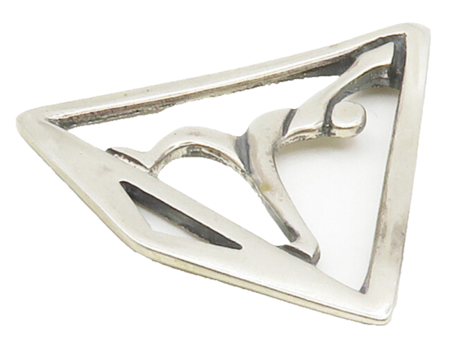 925 Sterling Silver  Vintage Shiny Posing Figure Pendant  PT13329