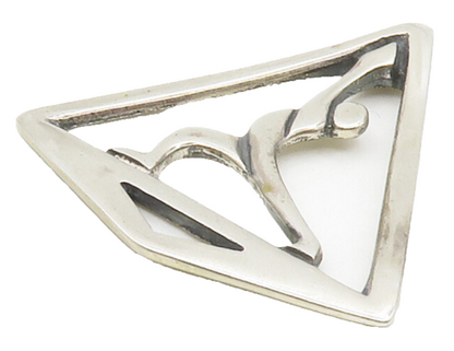 925 Sterling Silver  Vintage Shiny Posing Figure Pendant  PT13329