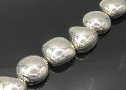 ZINA 925 Sterling Silver Vintage Multi Shaped Large Heavy Necklace NE3603