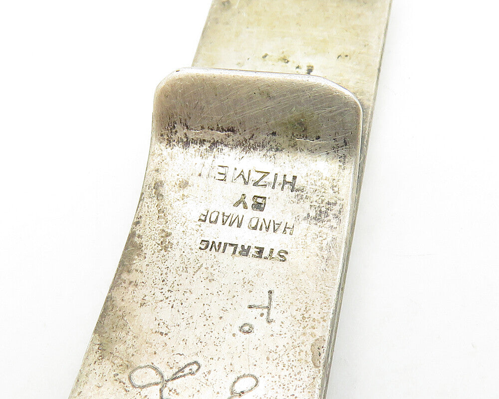 SAMUEL HIZME 925 Sterling Silver  Vintage Jacob Hebrew Tie Clip  TR2393