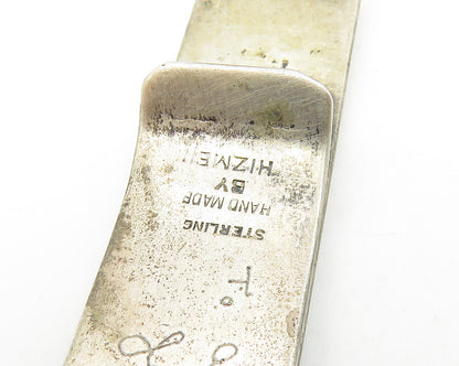 SAMUEL HIZME 925 Sterling Silver  Vintage Jacob Hebrew Tie Clip  TR2393