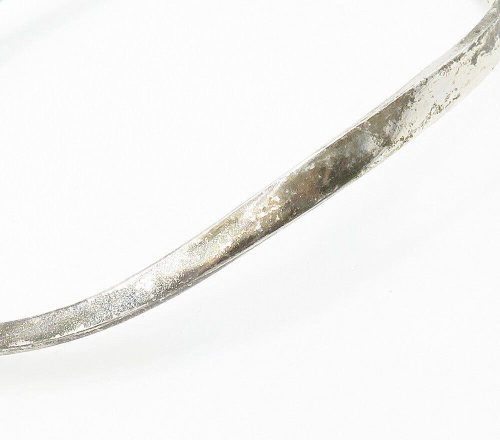 LOS BALLESTEROS 925 Sterling Silver  Vintage Modernist Collar Necklace  NE2577