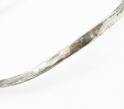 LOS BALLESTEROS 925 Sterling Silver  Vintage Modernist Collar Necklace  NE2577