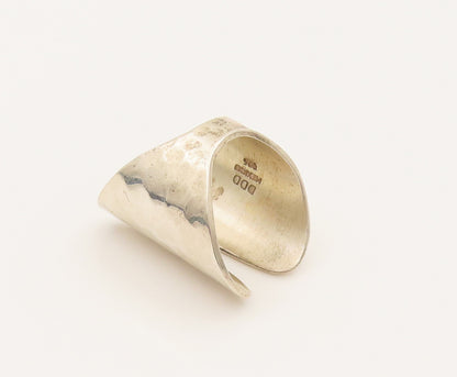 DDD MEXICO 925 Sterling Silver Vintage Hammered Wrap  Ring Sz 10  RG26315
