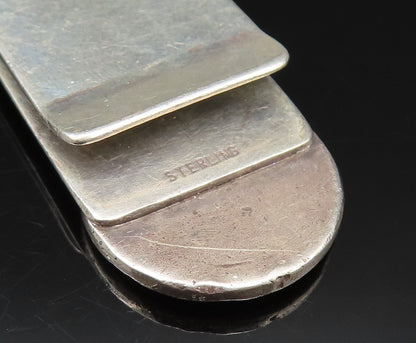 925 Sterling Silver  Vintage Minimalist Circle Accent Money Clip  TR3405
