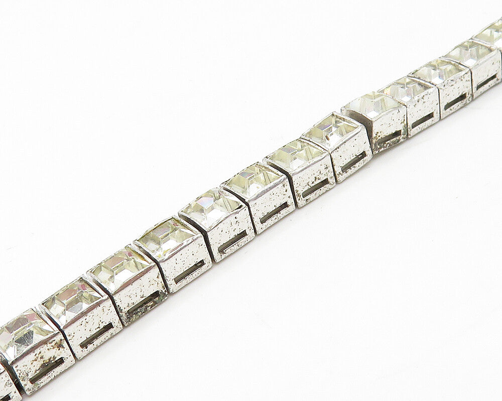 DORSON'S 925 Sterling Silver  Vintage Cubic Zirconia Tennis Bracelet  BT6695