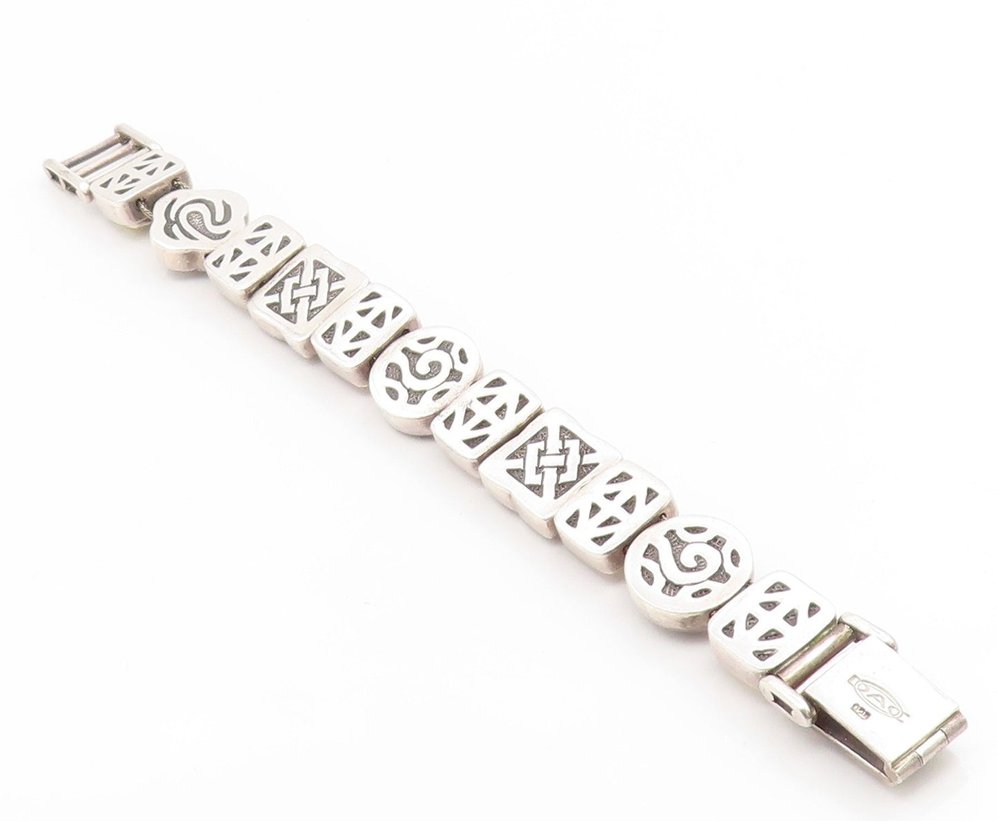 925 Sterling Silver Vintage Bracelet DEBORAH ARMSTRONG Citrine Chain  BT11935