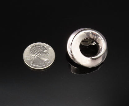 BAYANIHAN 925 Silver  Vintage Spiral Open Circle Non Pierced Earrings  EG12092