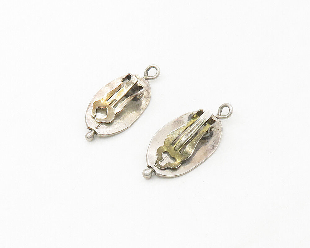DESIGNER 925 Sterling Silver  Vintage Minimalist Non Pierce Earrings  EG8906