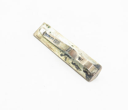 MEXICO 925 Sterling Silver  Vintage Shiny Smooth Minimalist Tie Clip  TR1326