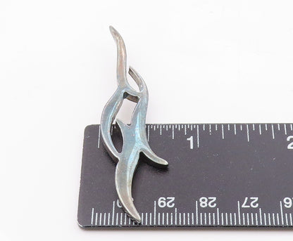 NEWBRIDGE 925 Sterling Silver  Vintage Smooth Dark Tone Shiny Pendant  PT14699