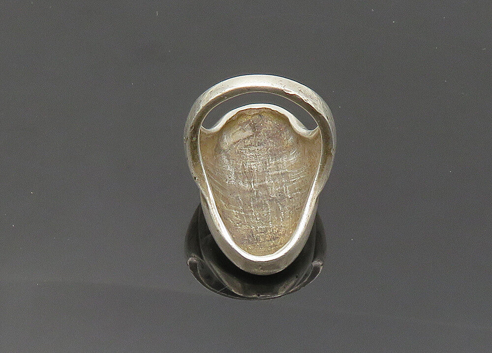925 Sterling Silver  Vintage Shiny Artistic Design Band Ring Sz 7  RG20032