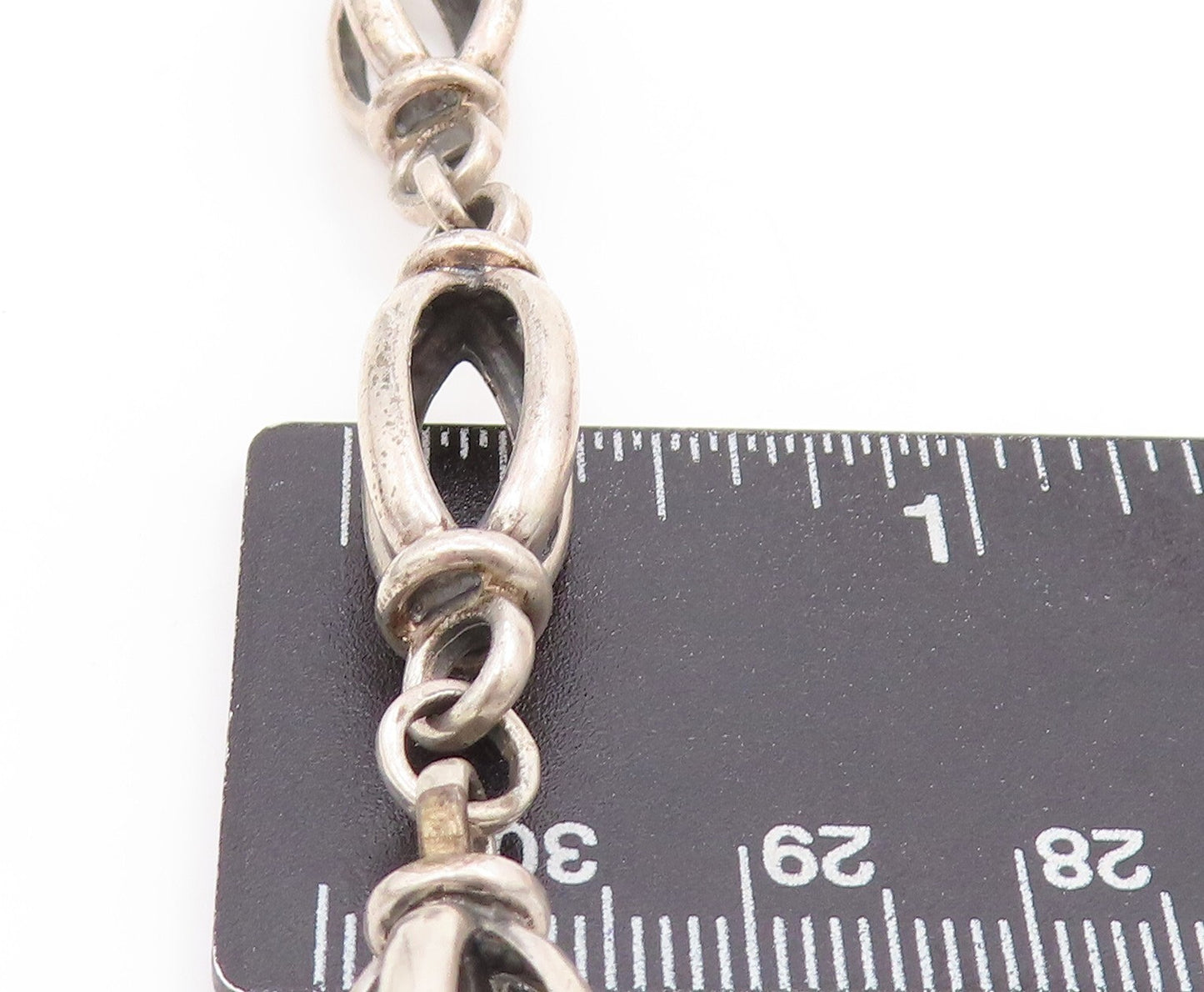 925 Sterling Silver Vintage Bracelet Open Cutout Bead Design  BT11020